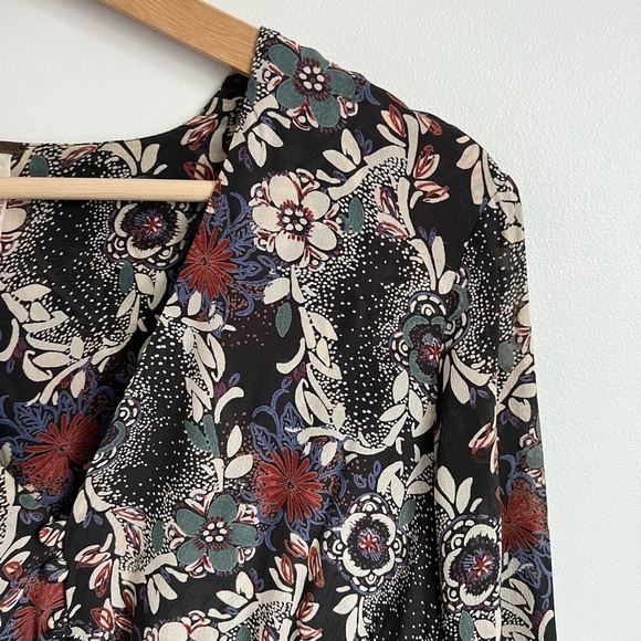 Free People Dark Floral Boho Stealing Fire Tunic Dress - Picture 3 of 7